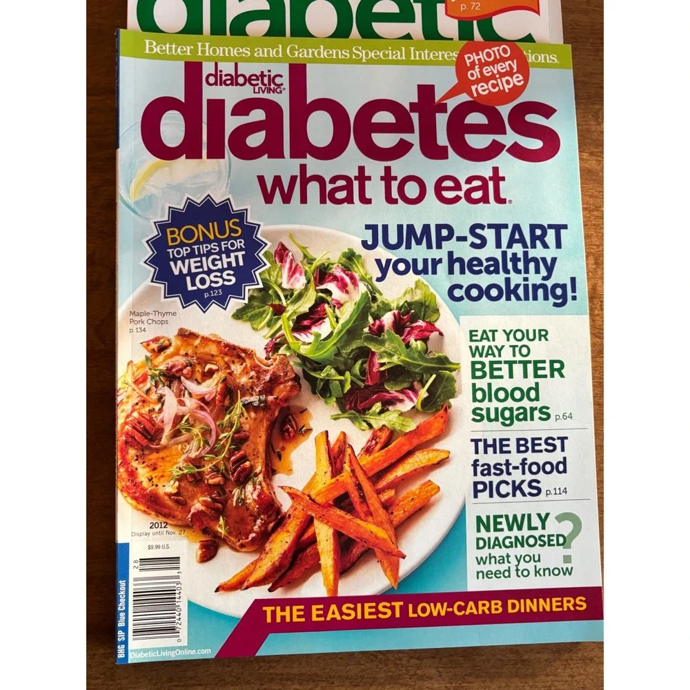 Diabetic Living Magazine Lot 2012 Better Homes and Gardens Diabetes Recipes 8 pc